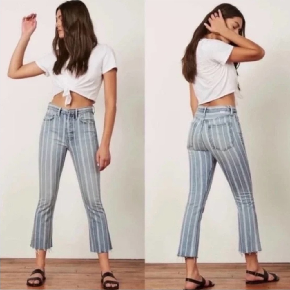 BOYISH Revolve Denim Stanley High Rise They Made Me A Criminal Striped Jeans 25